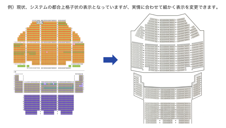 座席表表示変更サンプル